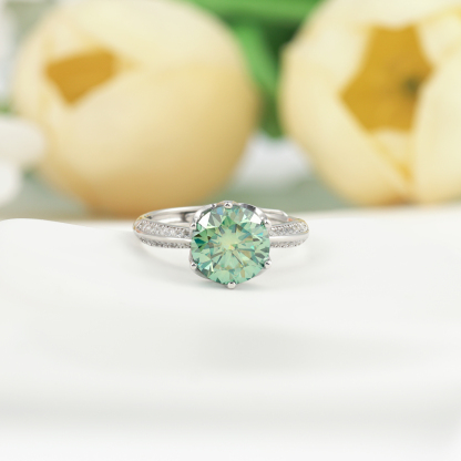 3ct Round Synthetic Moissanite Ring S925