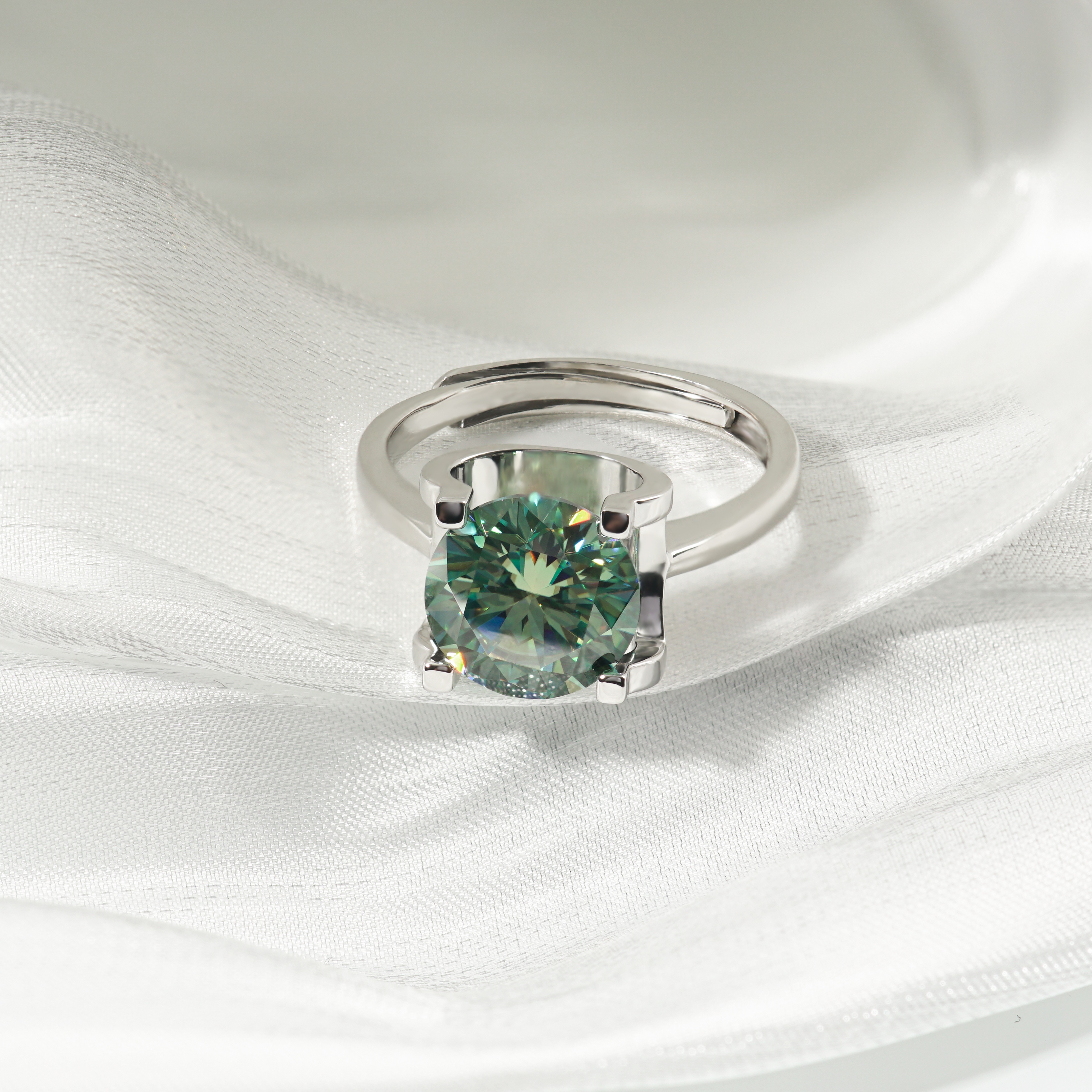 2-3ct Round Synthetic Moissanite Ring S925