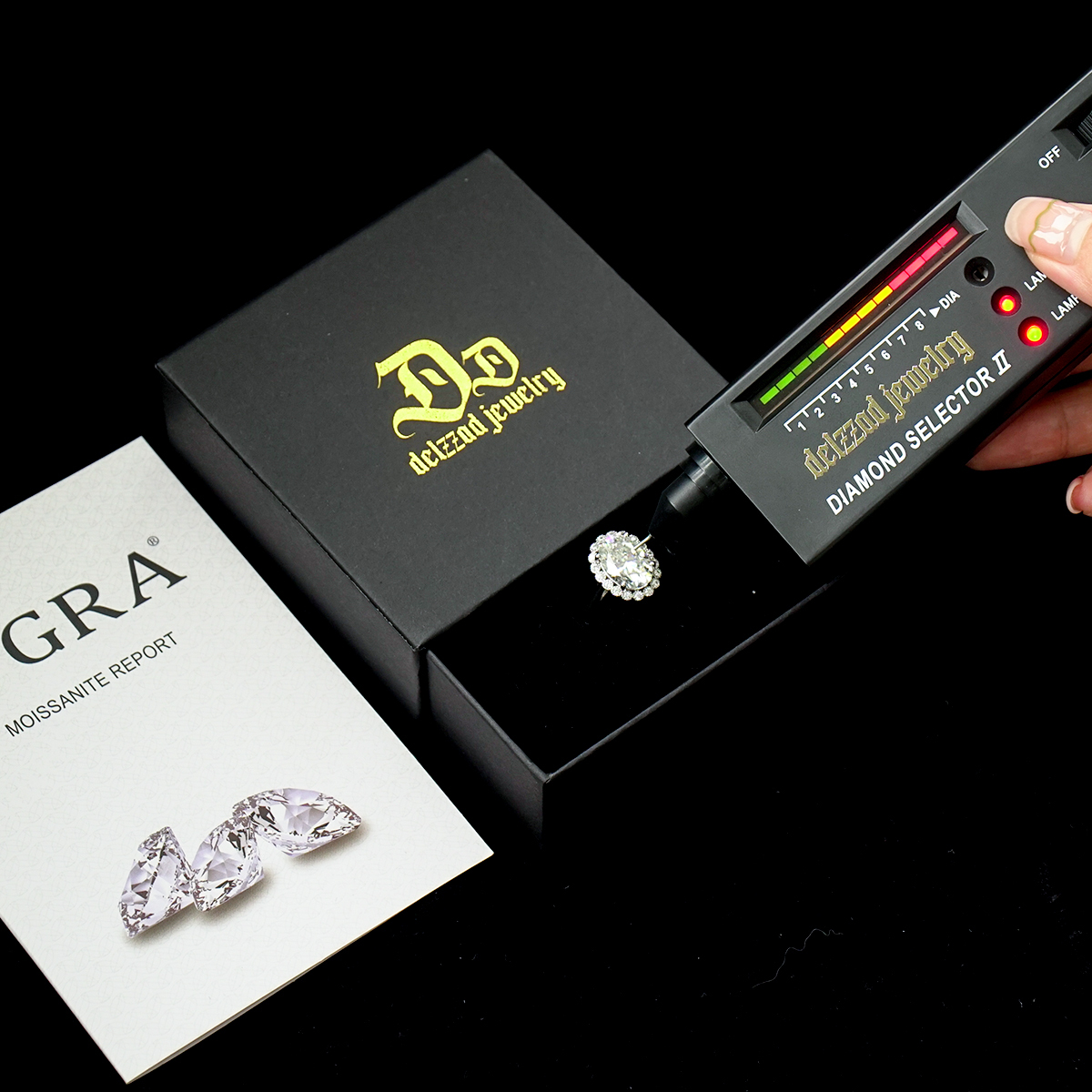 6ct Oval Synthetic Moissanite Halo Flower Ring In 925 Sterling Silver