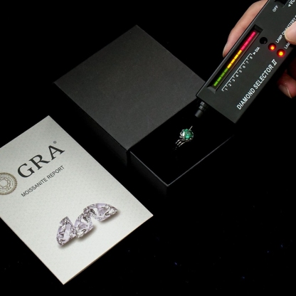 3ct Hundreds Faces Round Synthetic Moissanite Split Ring In 925 Sterling Silver