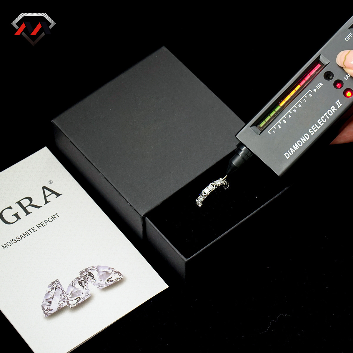 S925 VVS Synthetic Moissanite Hip Hop Cross Eternity Ring Wedding Anniversary Gift for Men Women