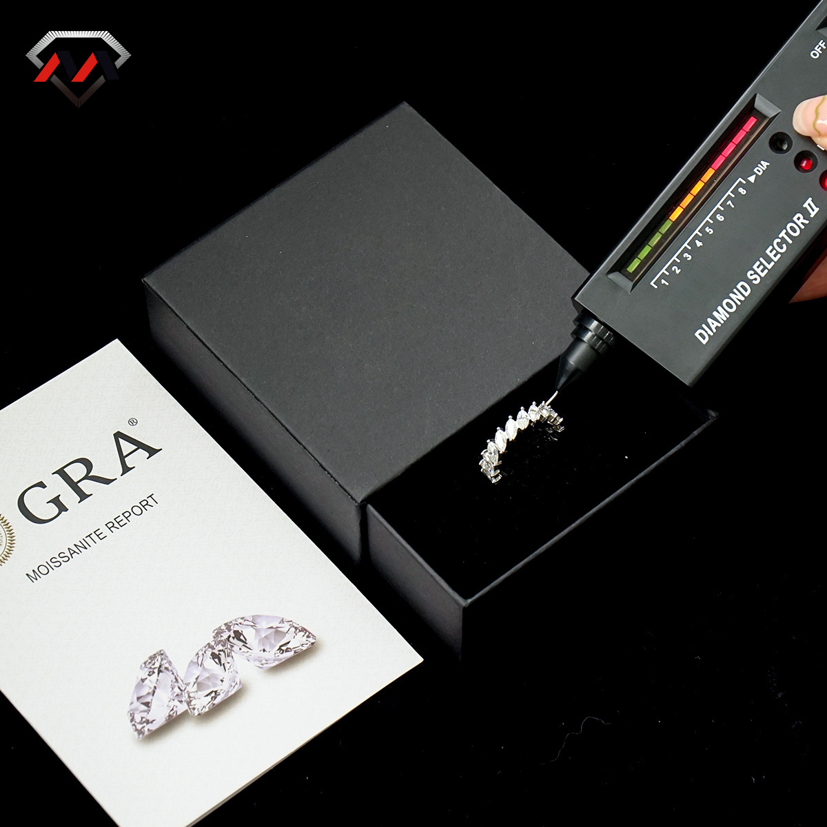 S925 4.8ct Marquise Synthetic Moissanite Eternity Band