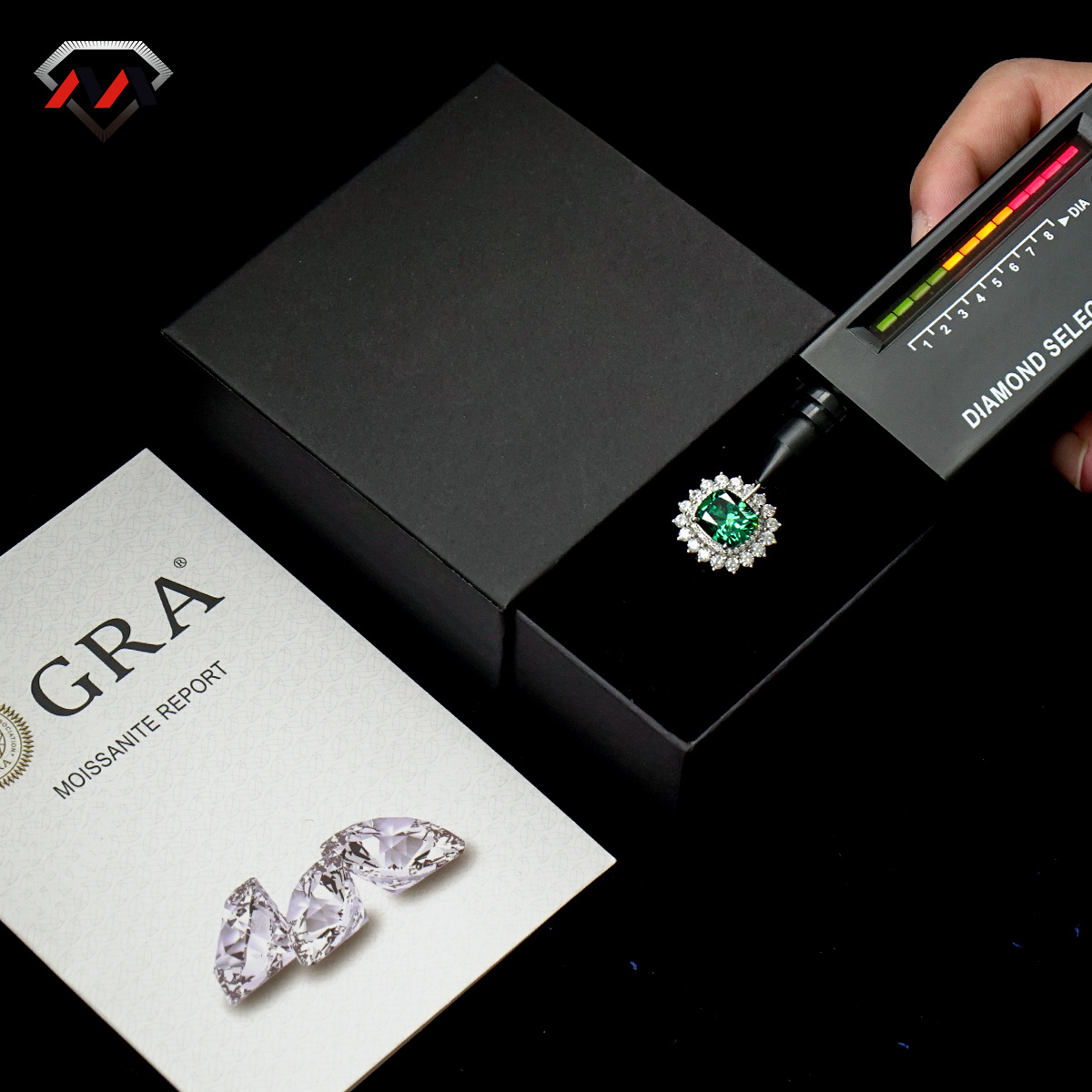 5ct Elongated Cushion Synthetic Moissanite Sunflower Luxury Ring In 925 Sterling Silver