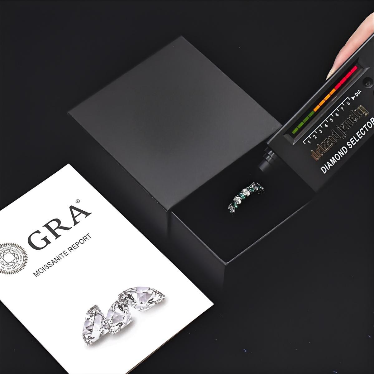 6ct Oval Synthetic Moissanite Full Eternity Stackable Band In 925 Sterling Silver