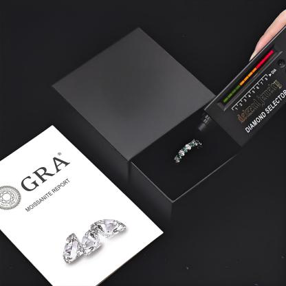 6ct Oval Synthetic Moissanite Full Eternity Stackable Band In 925 Sterling Silver