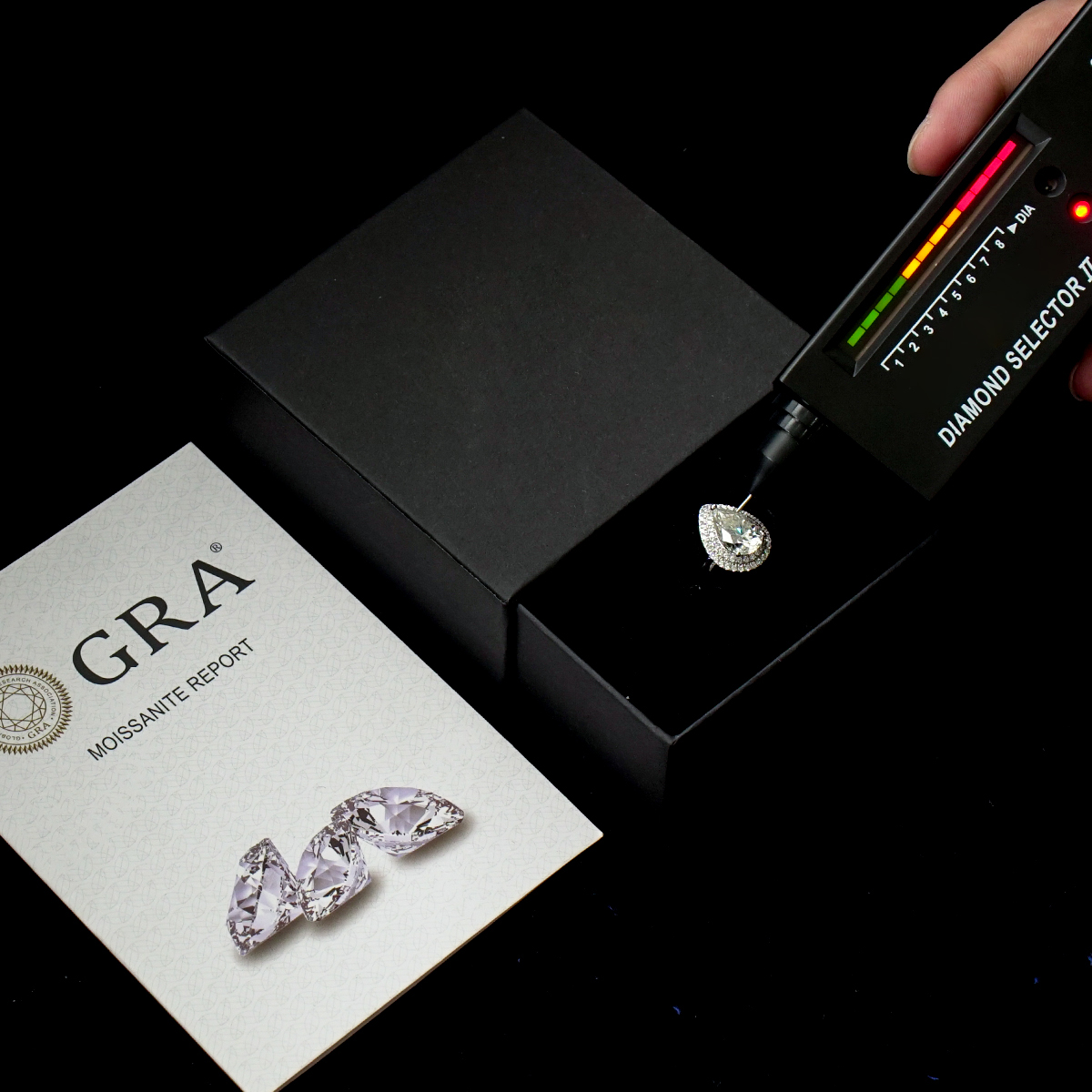 4ct Pear Synthetic Moissanite Double Halo Ring In 925 Sterling Silver