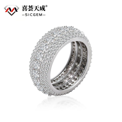 CZ Moissanite Diamond Ring White Gold