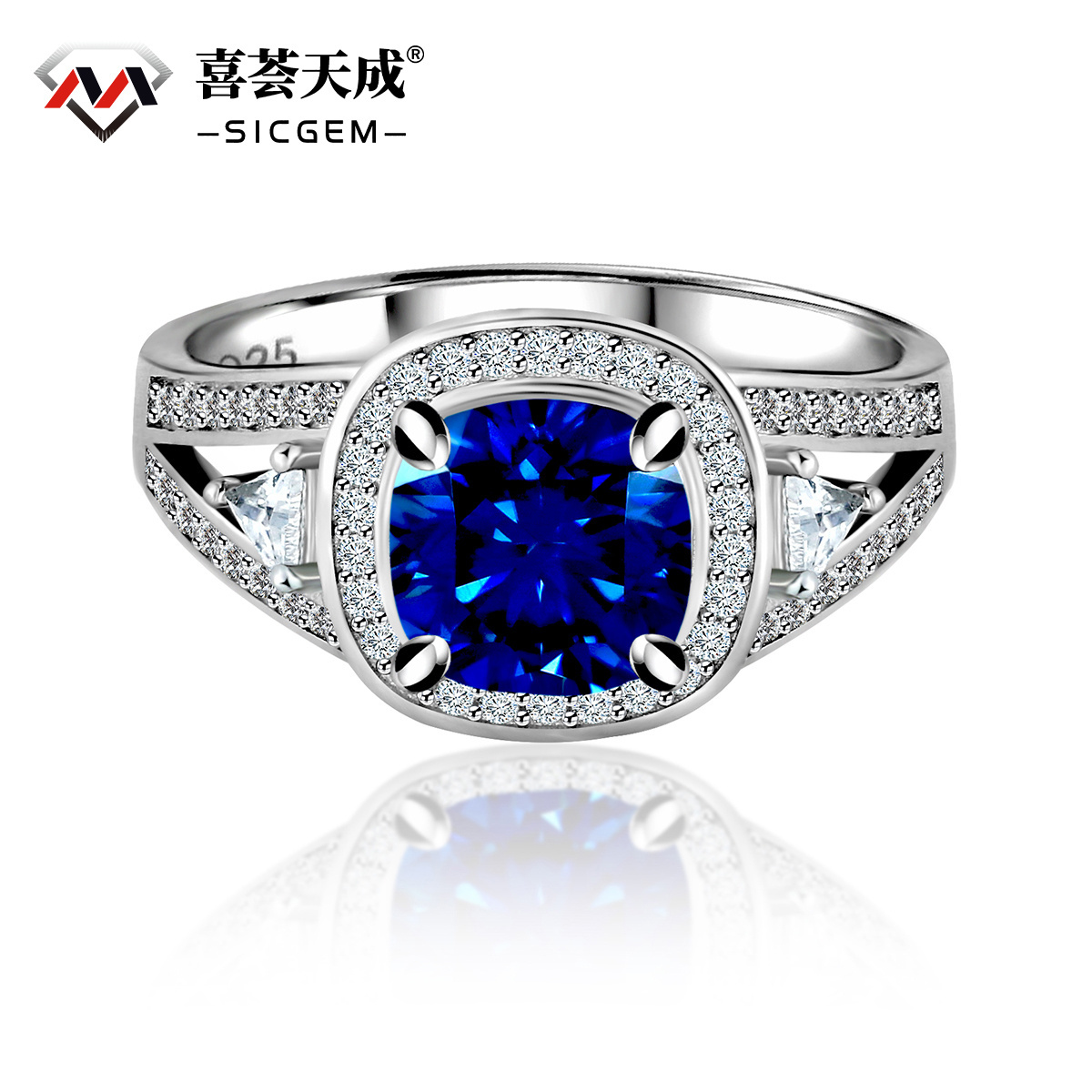 2.5ct Cushion Synthetic Moissanite Catheral Ring In 925 Sterling Silver