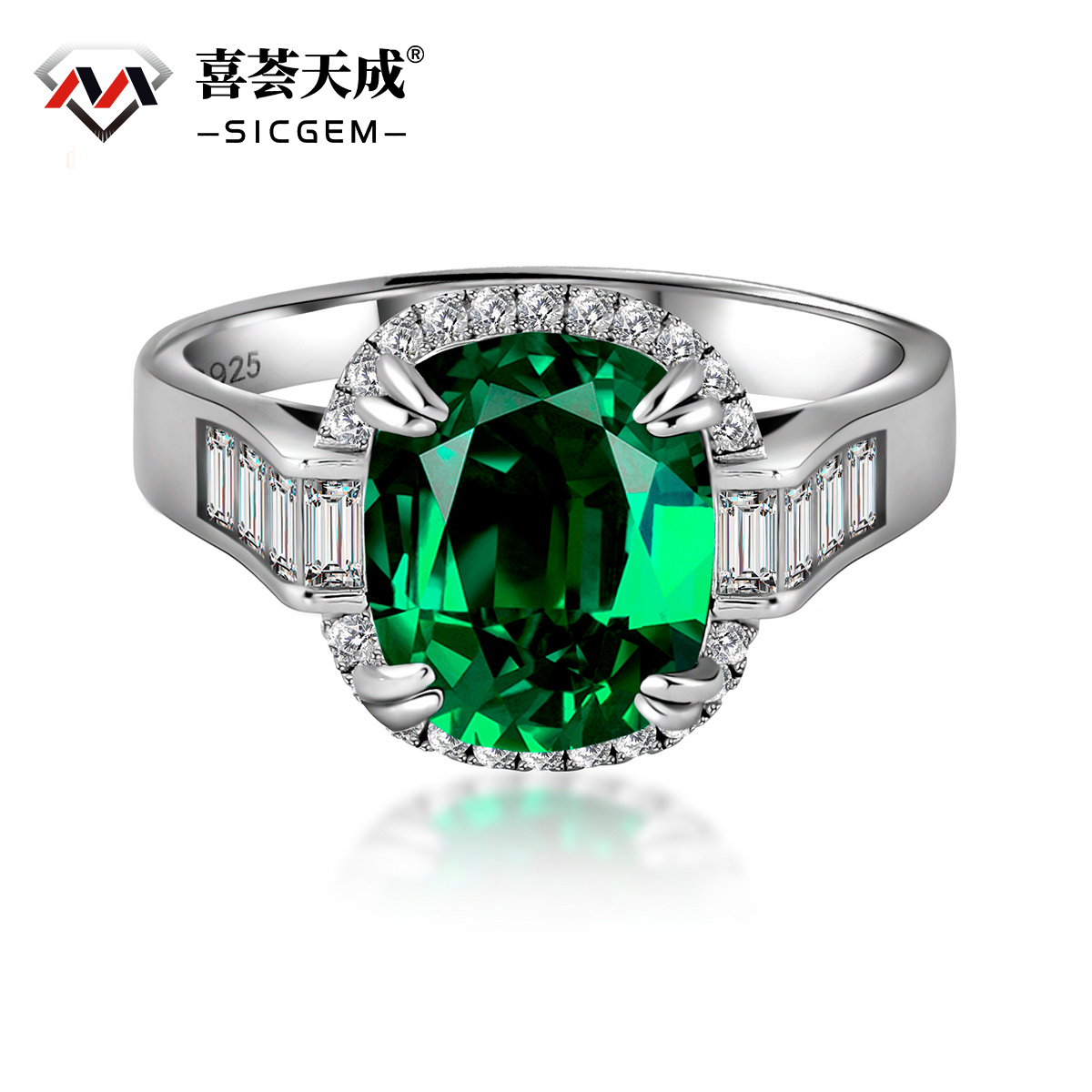 5ct Elongated Cushion Synthetic Moissanite Luxury Ring In 925 Sterling Silver