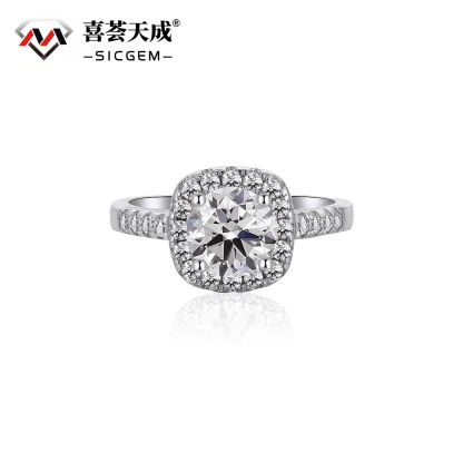 0.5ct Round Synthetic Moissanite Ring S925