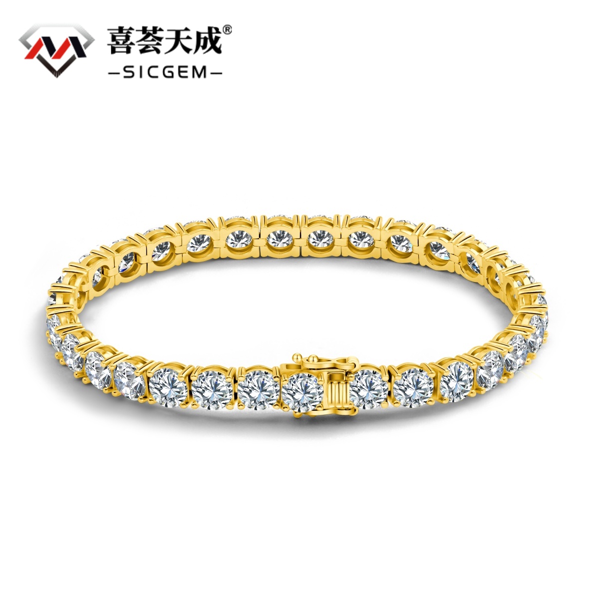 5MM Synthetic Moissanite Tennis Bracelet S925