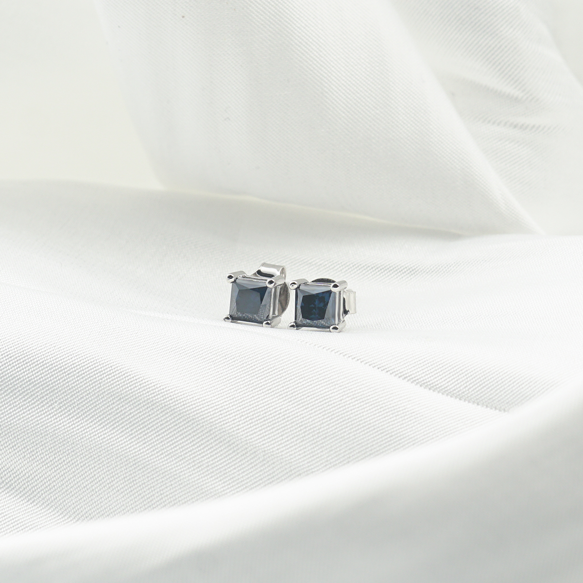 0.4ct Princess Synthetic Moissanite Classic Stud Earrings S925