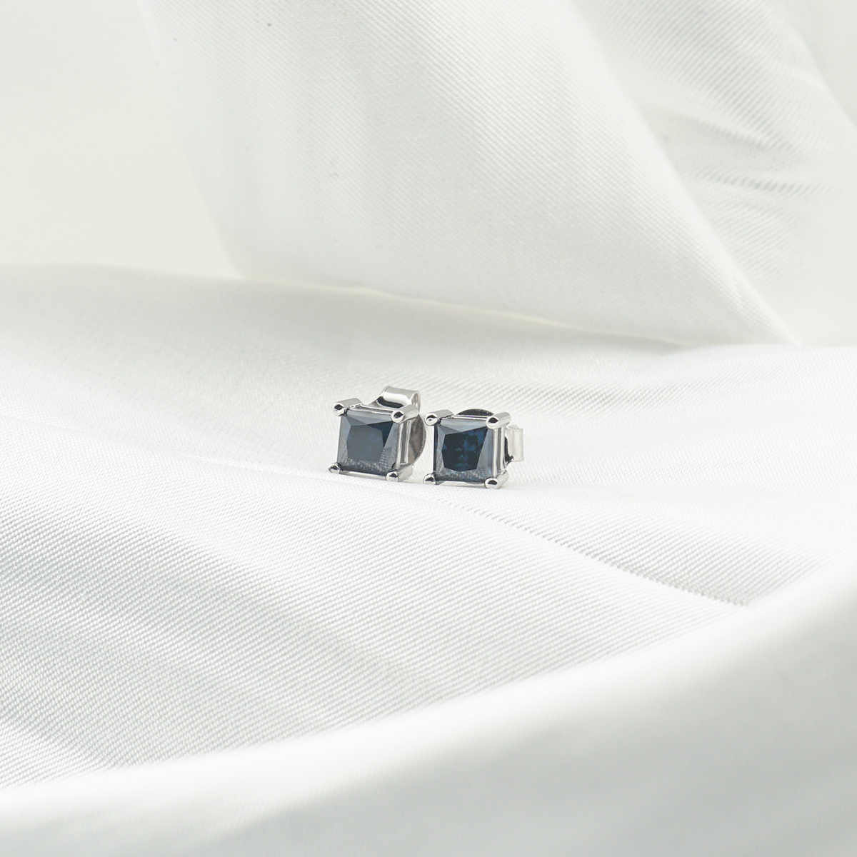 0.4ct Princess Synthetic Moissanite Classic Stud Earrings S925