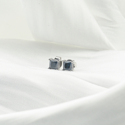 0.4ct Princess Synthetic Moissanite Classic Stud Earrings S925