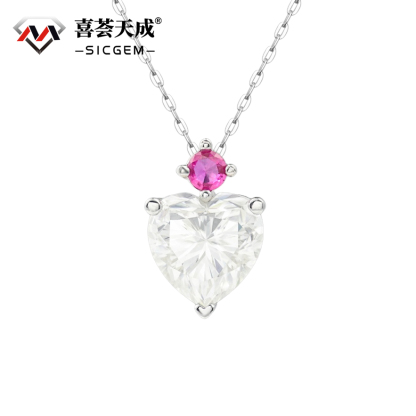 4ct VVS Synthetic Moissanite Pendant Necklace S925