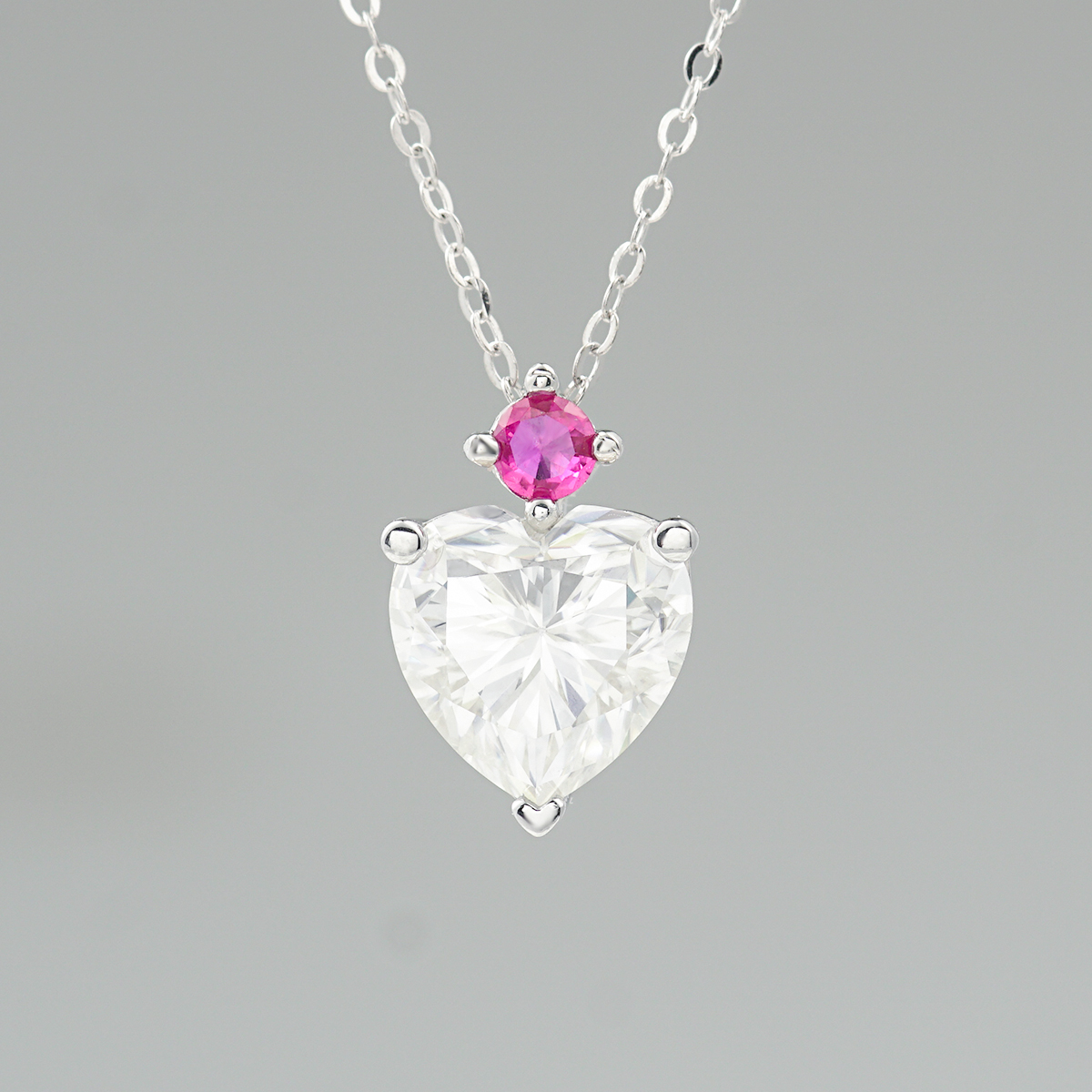 4ct VVS Synthetic Moissanite Pendant Necklace S925