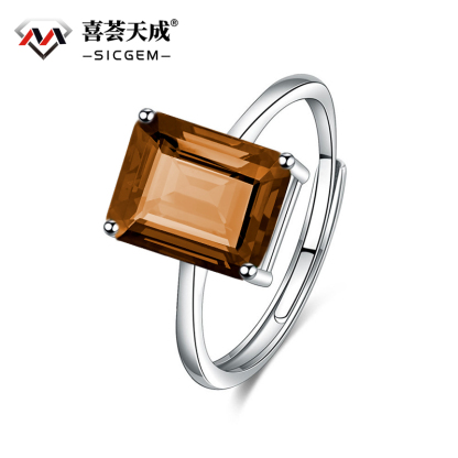 4ct Step Cut Synthetic Moissanite Square Ring S925