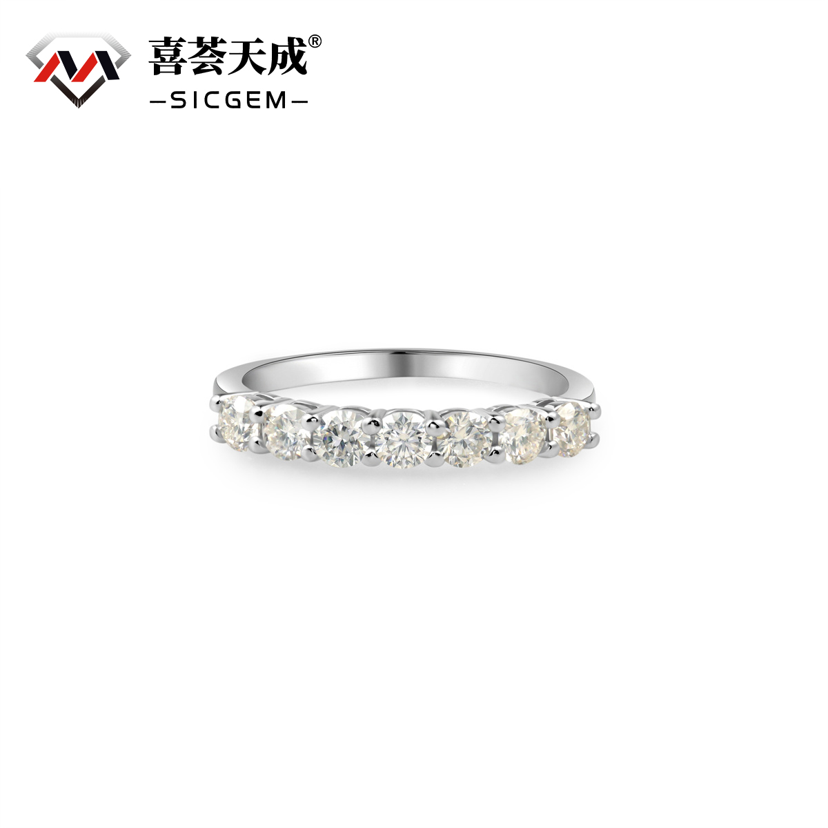 0.7ct Round Synthetic Moissanite Colorful Ring S92511111