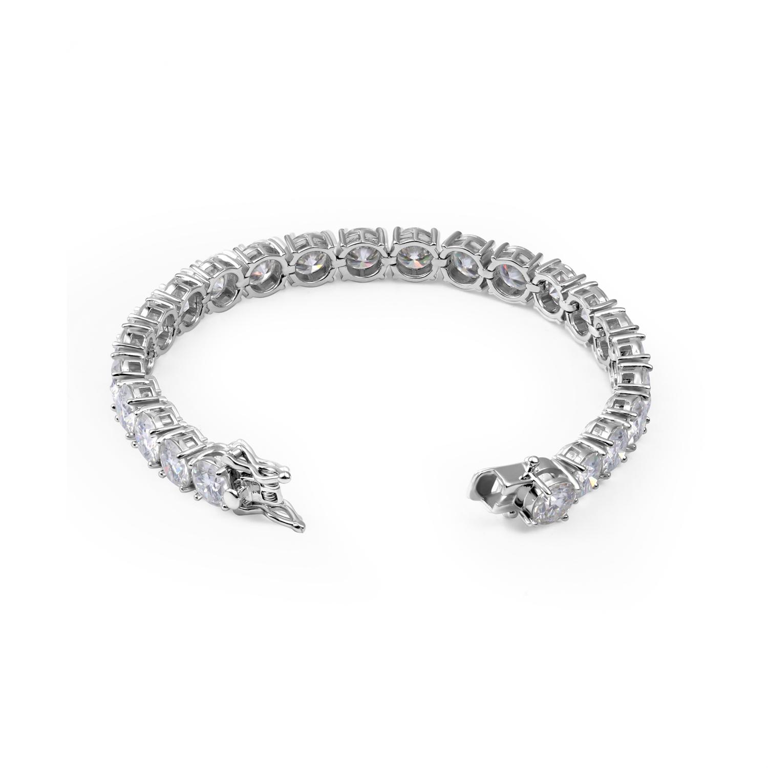 6.5MM Synthetic Moissanite Tennis Bracelet S925
