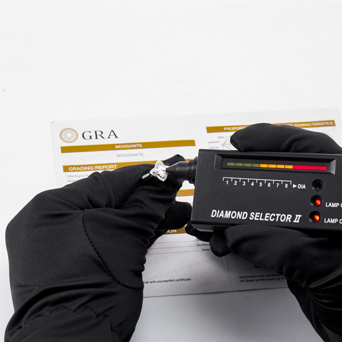 Delzzad Adjustable Luxury Clover Cluster Ring Lab-Created Moissanite Engagement Ring S925 Sterling Silver Moissanite Jewelry Perfect Gift