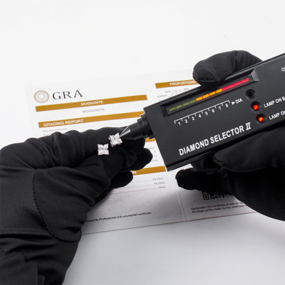 Delzzad Solitaire Clover Stud Earrings Lab-Created Moissanite Stud Earring S925 Sterling Silver Moissanite Jewelry Perfect Birthday Gift for Men Women Wedding Set