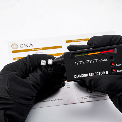 Delzzad Exquisite Cluster Clover Cut Earrings Lab-Created Moissanite Stud Earring S925 Sterling Silver Moissanite Jewelry Engagement Wedding Anniversary Perfect Gifts