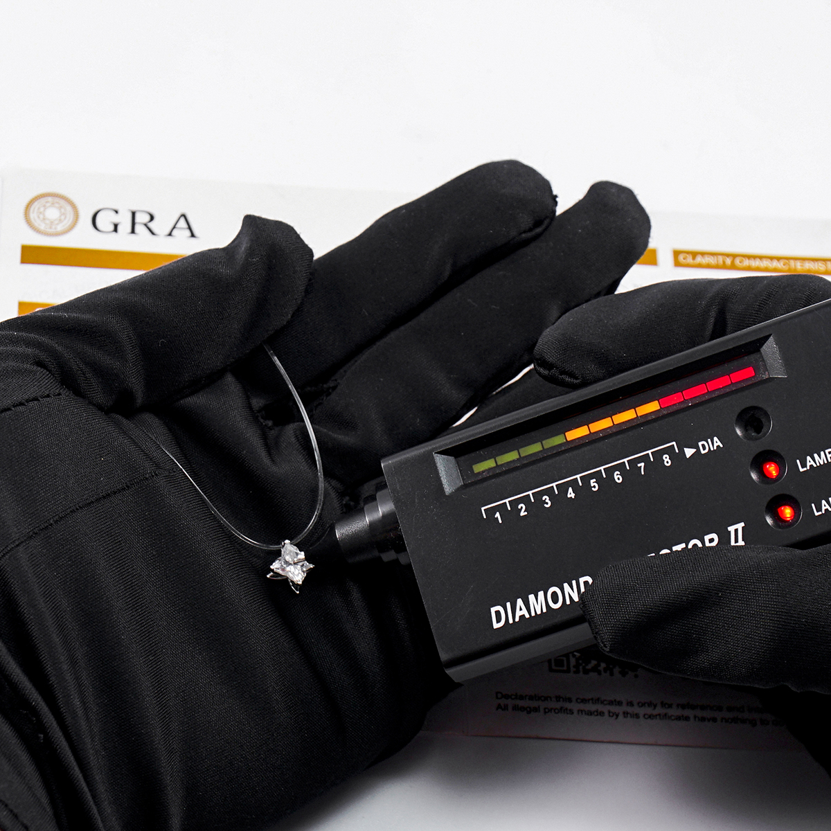 Delzzad 1ct Exquisite Leaf Clover Fishing Line Pendant Necklace Lab-Created Moissanite Necklace S925 Sterling Silver Moissanite Jewelry Engagement Wedding Anniversary Perfect Gifts