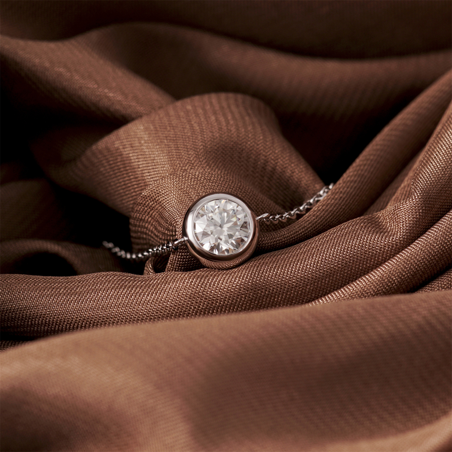 1ct Round Synthetic Moissanite Bubble Bracelet S925/Copper