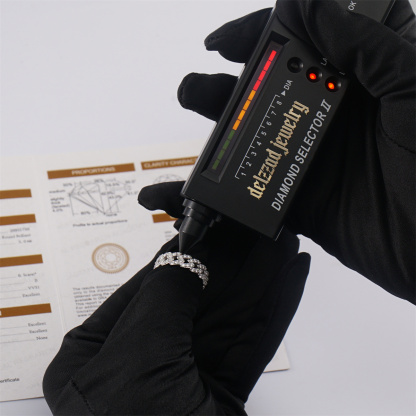 1.4ct Round Cuban Ring Synthetic Moissanite S925 Unisex Ring