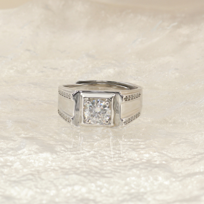 1ct Round Synthetic Moissanite Ring S925