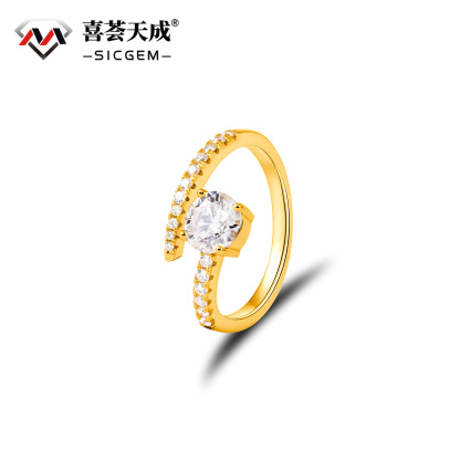 1.2ct Engagement Wrap Ring Synthetic Moissanite S925 Ring Band Jewelry for Women