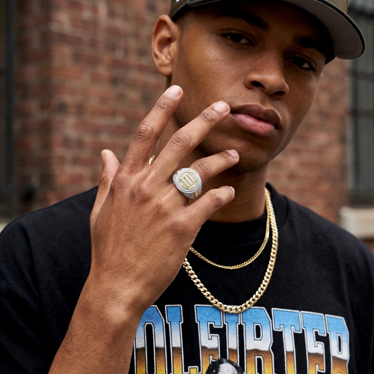 3ct The Sovereign Ring Glacier Band Fully Iced-out Hip Hop Ring VVS Synthetic Moissanite Ring Jewelry Copper Band