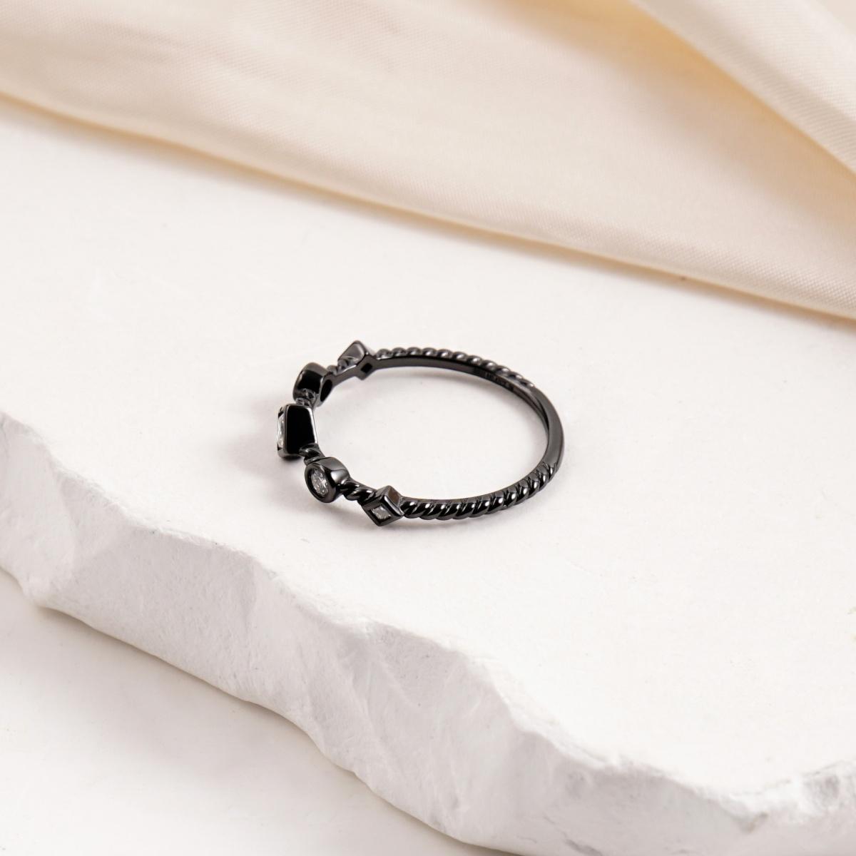 Vintage Cable Band Ring Bezel Synthetic Moissanite Ring Jewelry S925