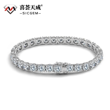 3MM-6.5MM Synthetic Moissanite Tennis Bracelet S925