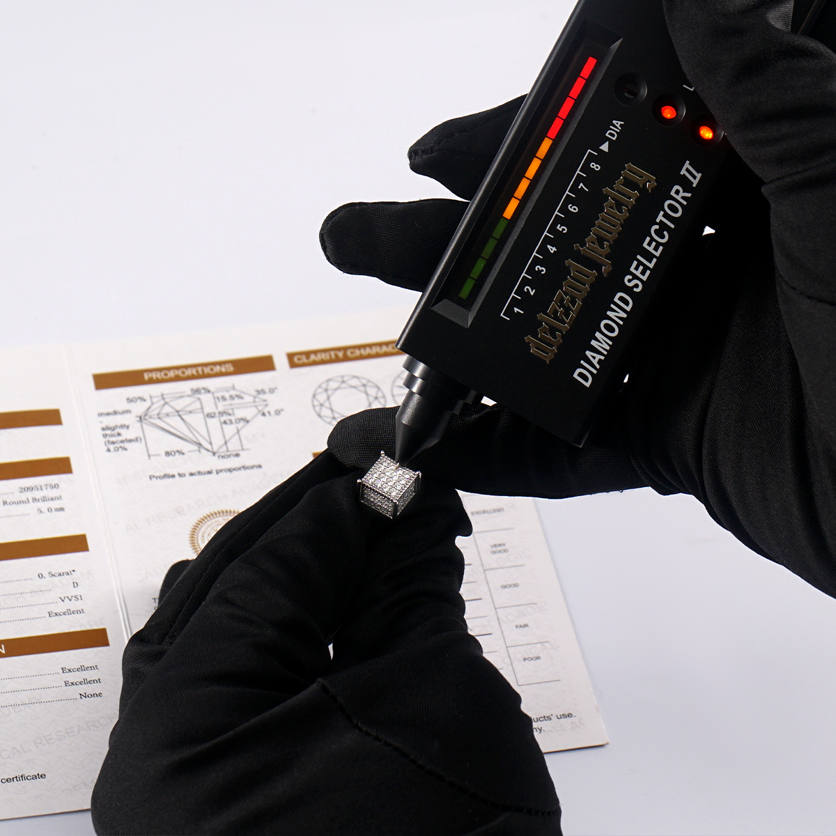 1.7ct Round Hip Hop Iced Out Cubic Earrings D Color Synthetic Moissanite S925 Stud Unisex Earrings