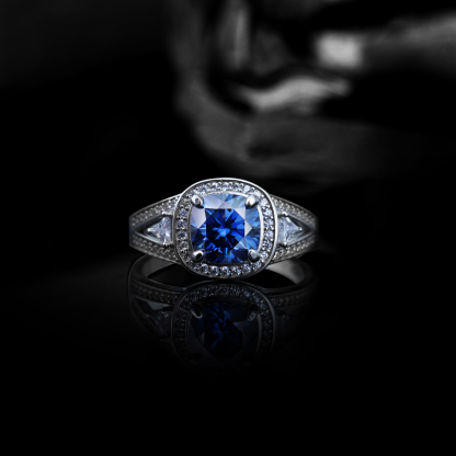 2.5ct Cushion Synthetic Moissanite Catheral Ring In 925 Sterling Silver