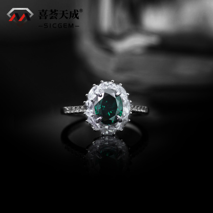 2ct Oval Synthetic Moissanite Vintage Ring In 925 Sterling Silver