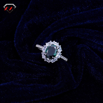 2ct Oval Synthetic Moissanite Vintage Ring In 925 Sterling Silver