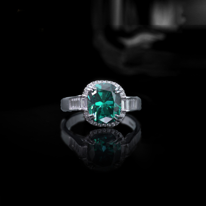 5ct Elongated Cushion Synthetic Moissanite Luxury Ring In 925 Sterling Silver