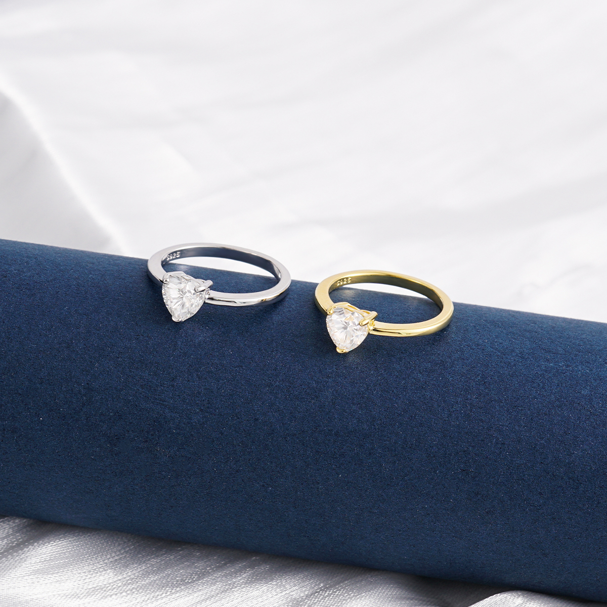 1ct Heart Ring Band Synthetic Moissanite S925 Solitaire Love Women Ring Perfect for Any Occasion & Everyday Wear Birthday Anniversary Mother's Day Gift for Men Women