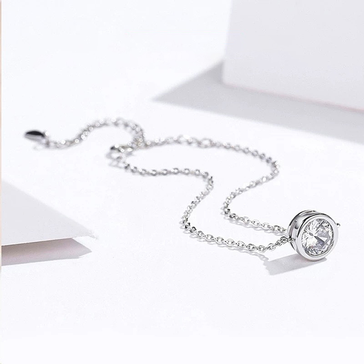 1ct Round Synthetic Moissanite Bubble Bracelet S925