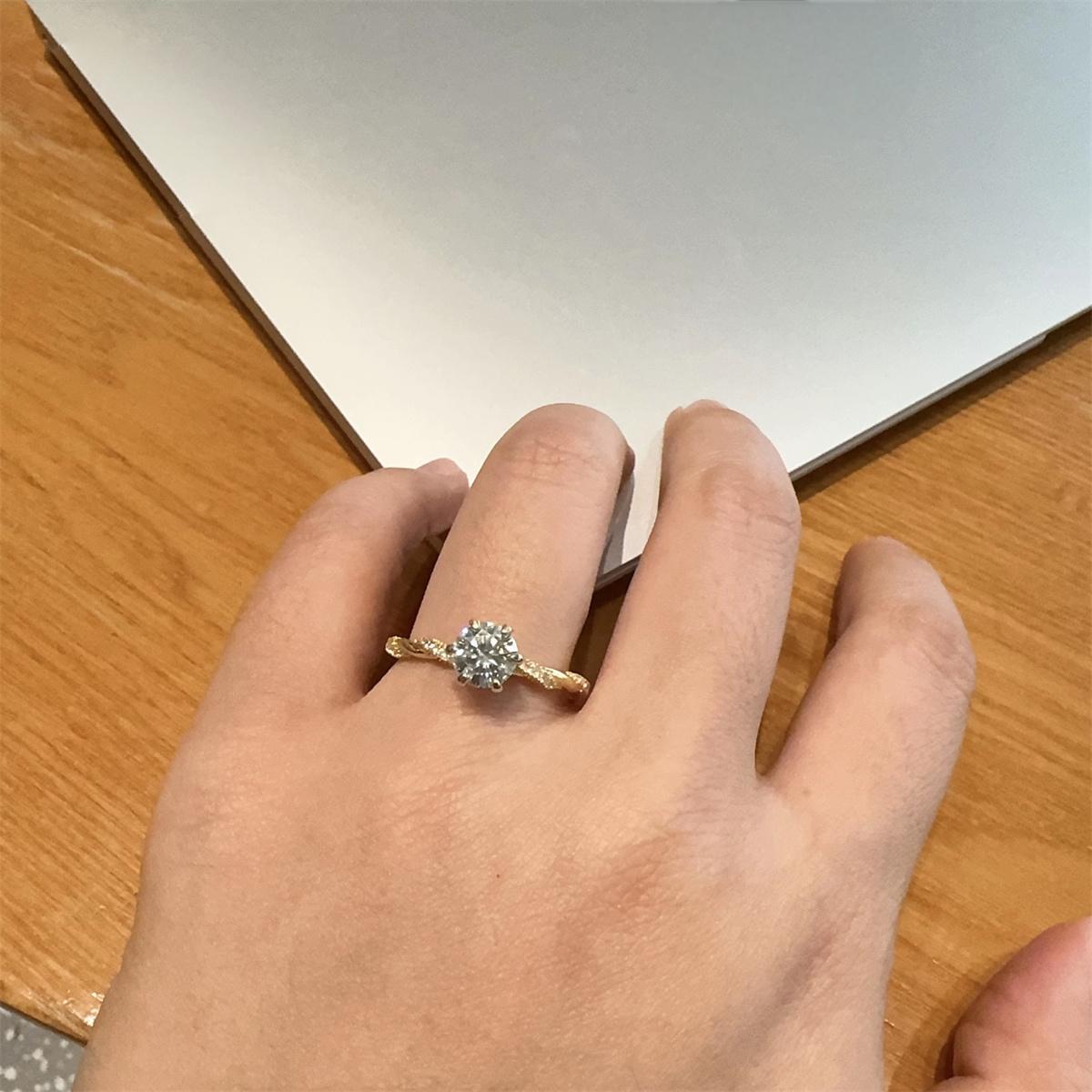 1ct Round Synthetic Moissanite Rope Ring In 925 Sterling Silver Mother's Day Gifts for Men Women