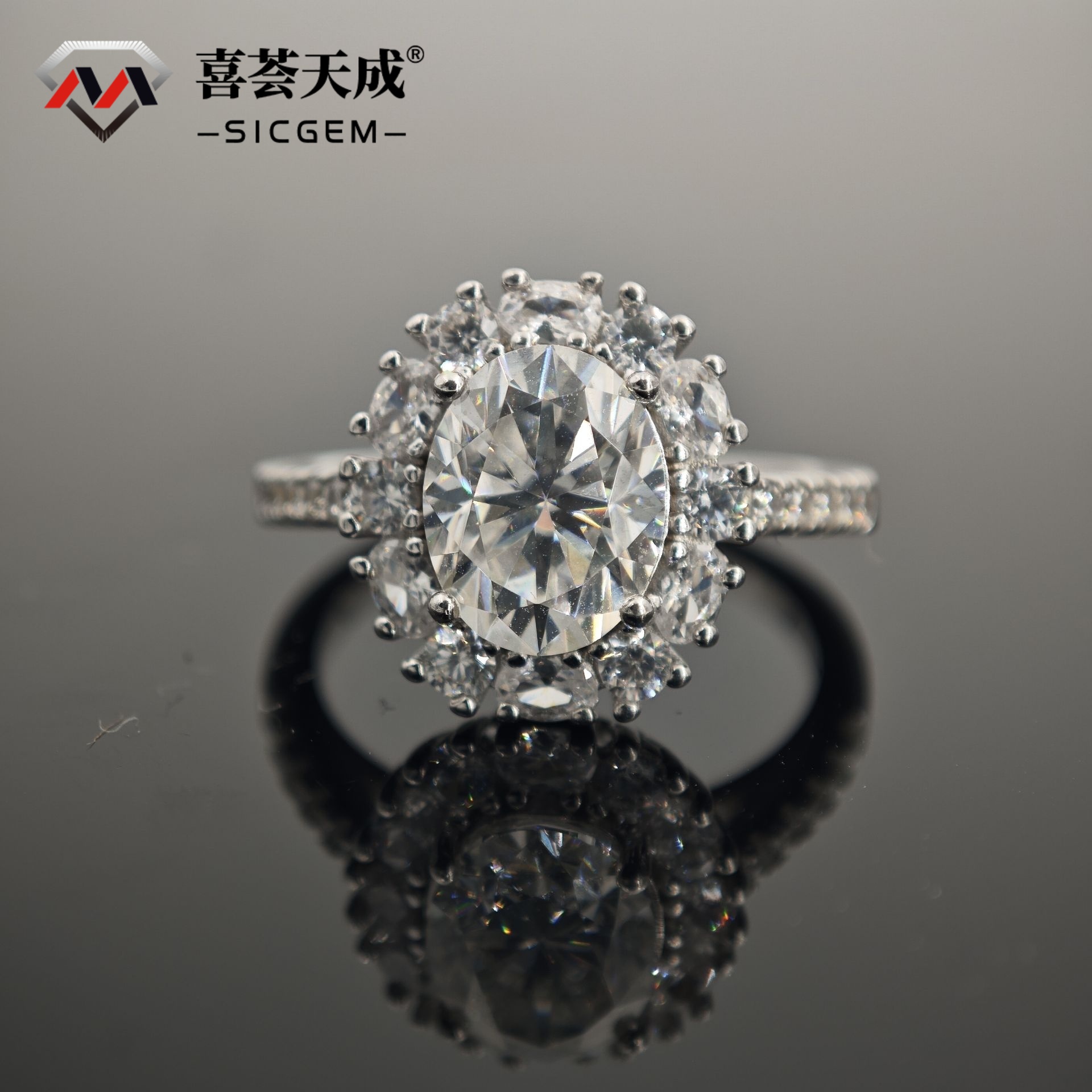 2ct Oval Synthetic Moissanite Vintage Ring In 925 Sterling Silver