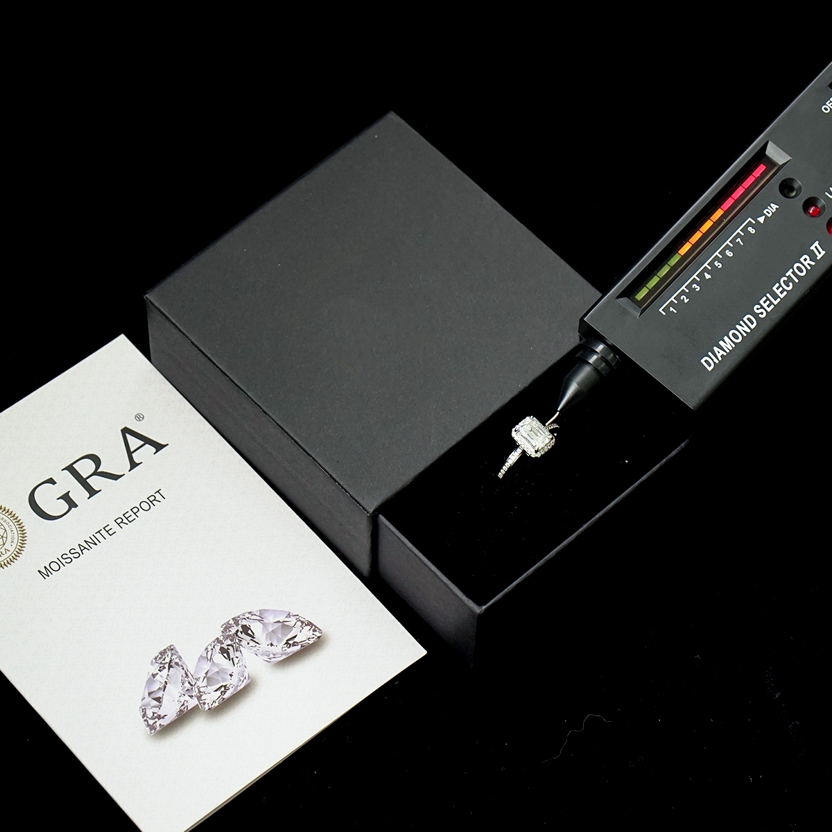 S925 2ct Octagon Synthetic Moissanite Halo Ring