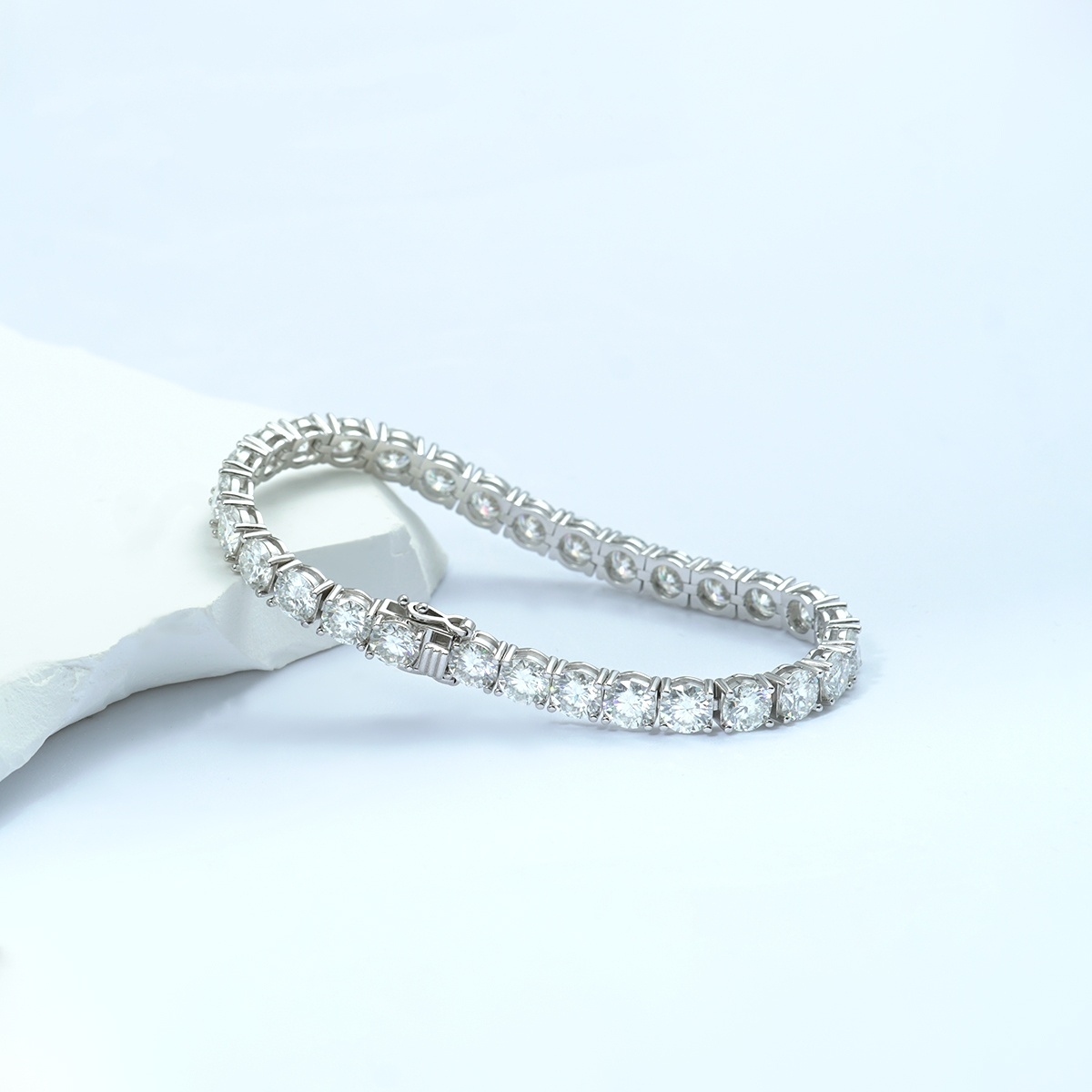 3MM-6.5MM Synthetic Moissanite Tennis Bracelet S925