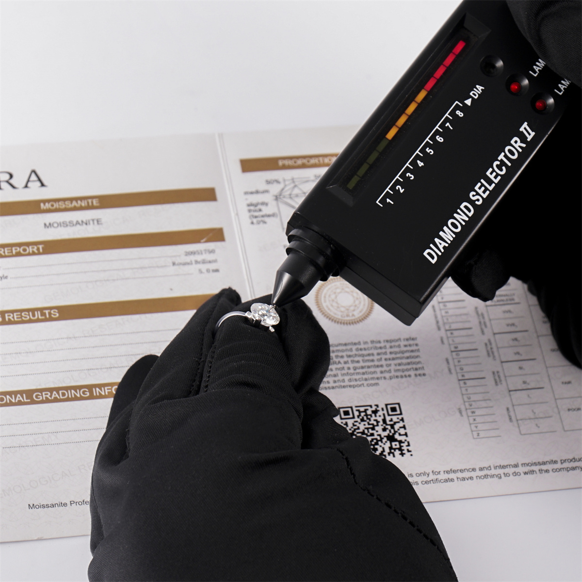 1-2ct Round Synthetic Moissanite Fising Line Ring S925