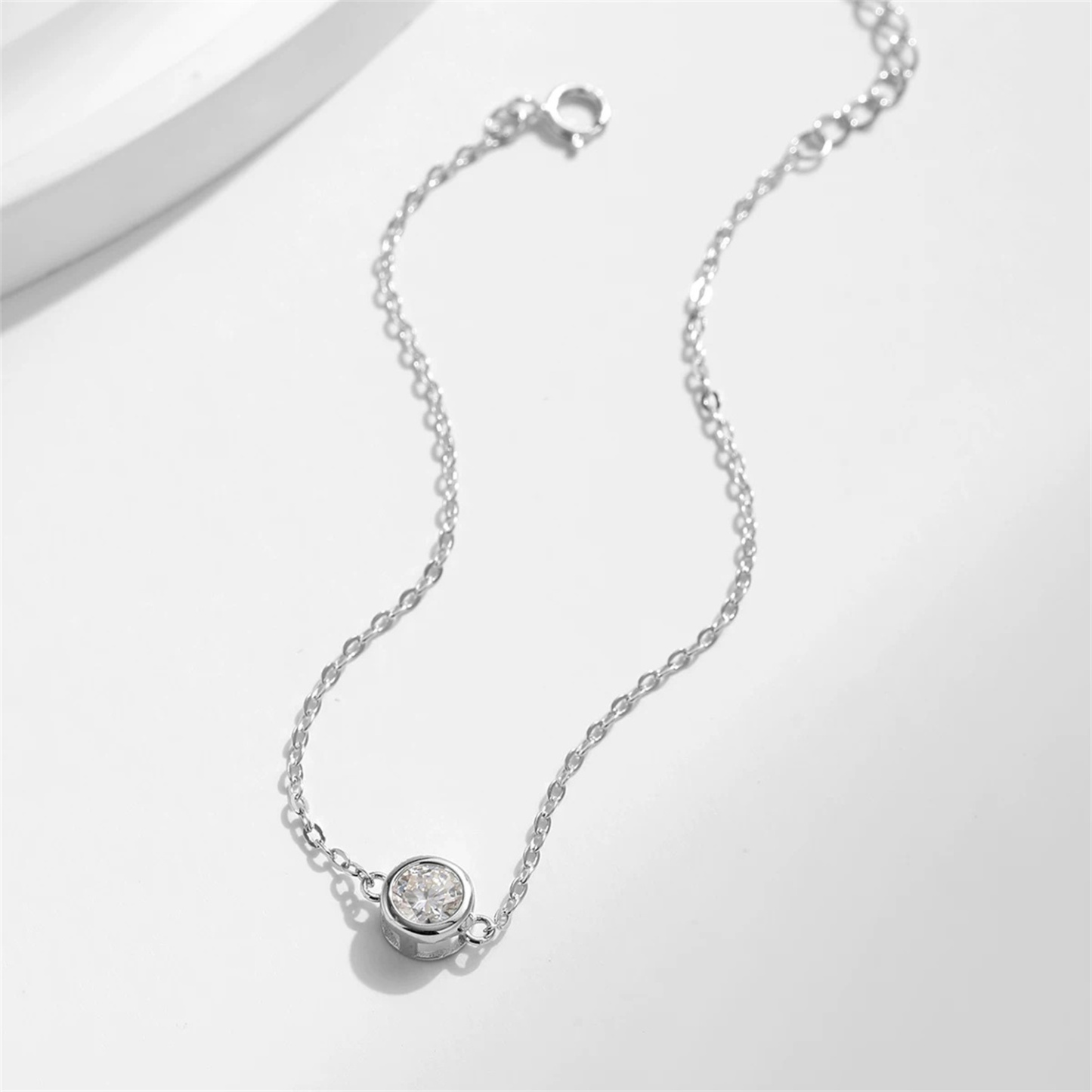 1ct Round Synthetic Moissanite Bubble Bracelet S925/Copper