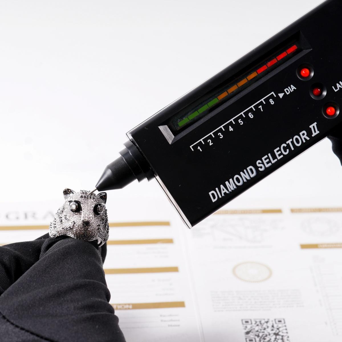 1.8ct Shadow Panthera Ring VVS Synthetic Moissanite Ring Jewelry Copper Band Unisex Hip Hop Ring Band