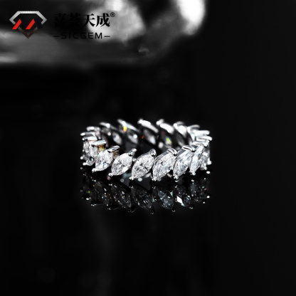 4.8ct S925 Marquise Synthetic Moissanite Eternity Band