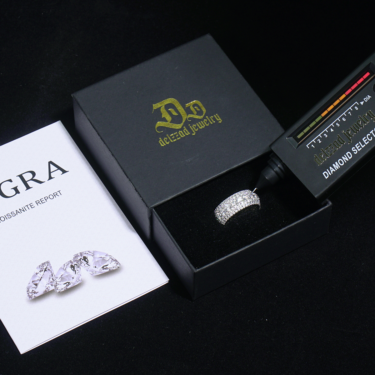 S925 Round VVS Synthetic Moissanite Layered Eternity Ring